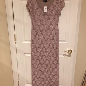 Lace Connected Apparel Long Gown with bonus Matching Fabric